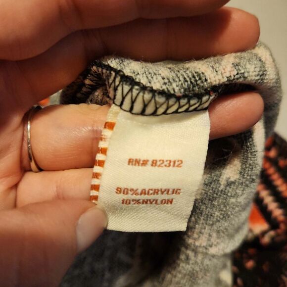 Aryeh Red & Black Patterned Sweater Dress with Cutout Neckline- Size Medium - Picture 7 of 7